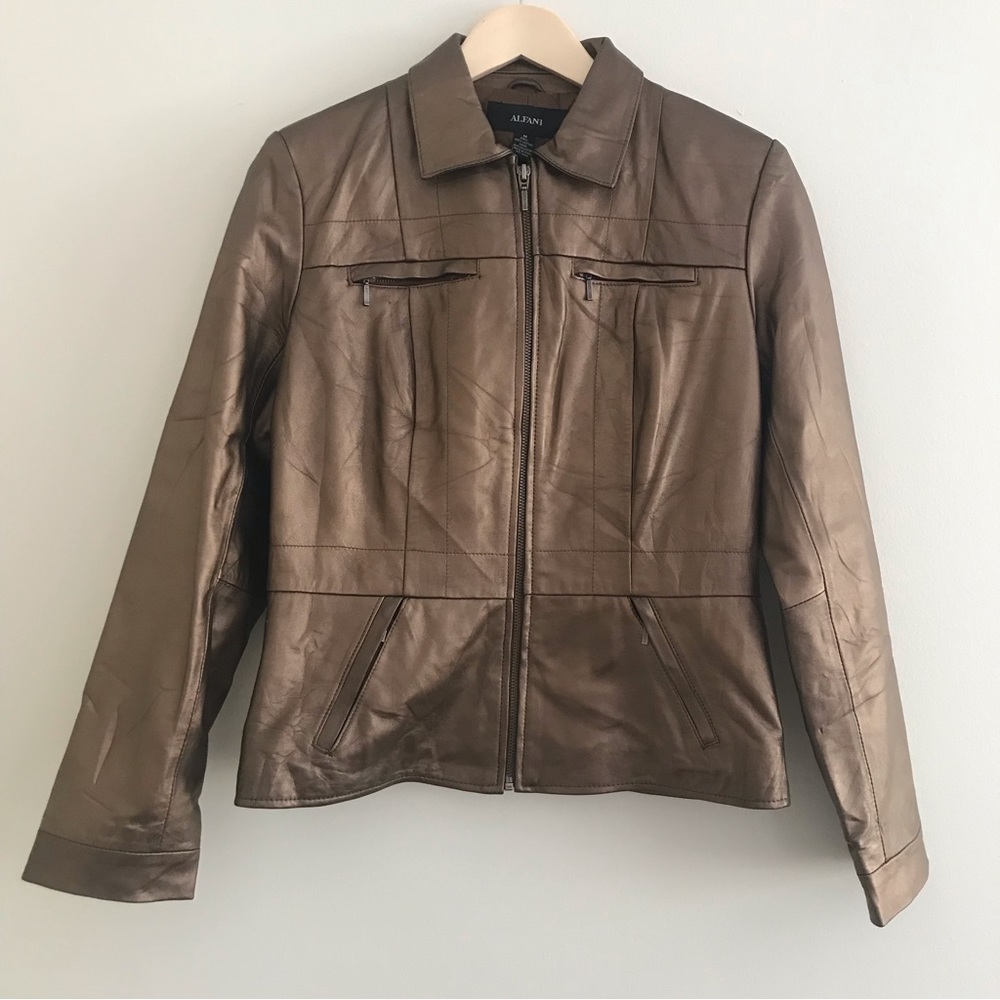 Gold leather jacket